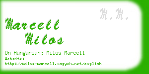 marcell milos business card